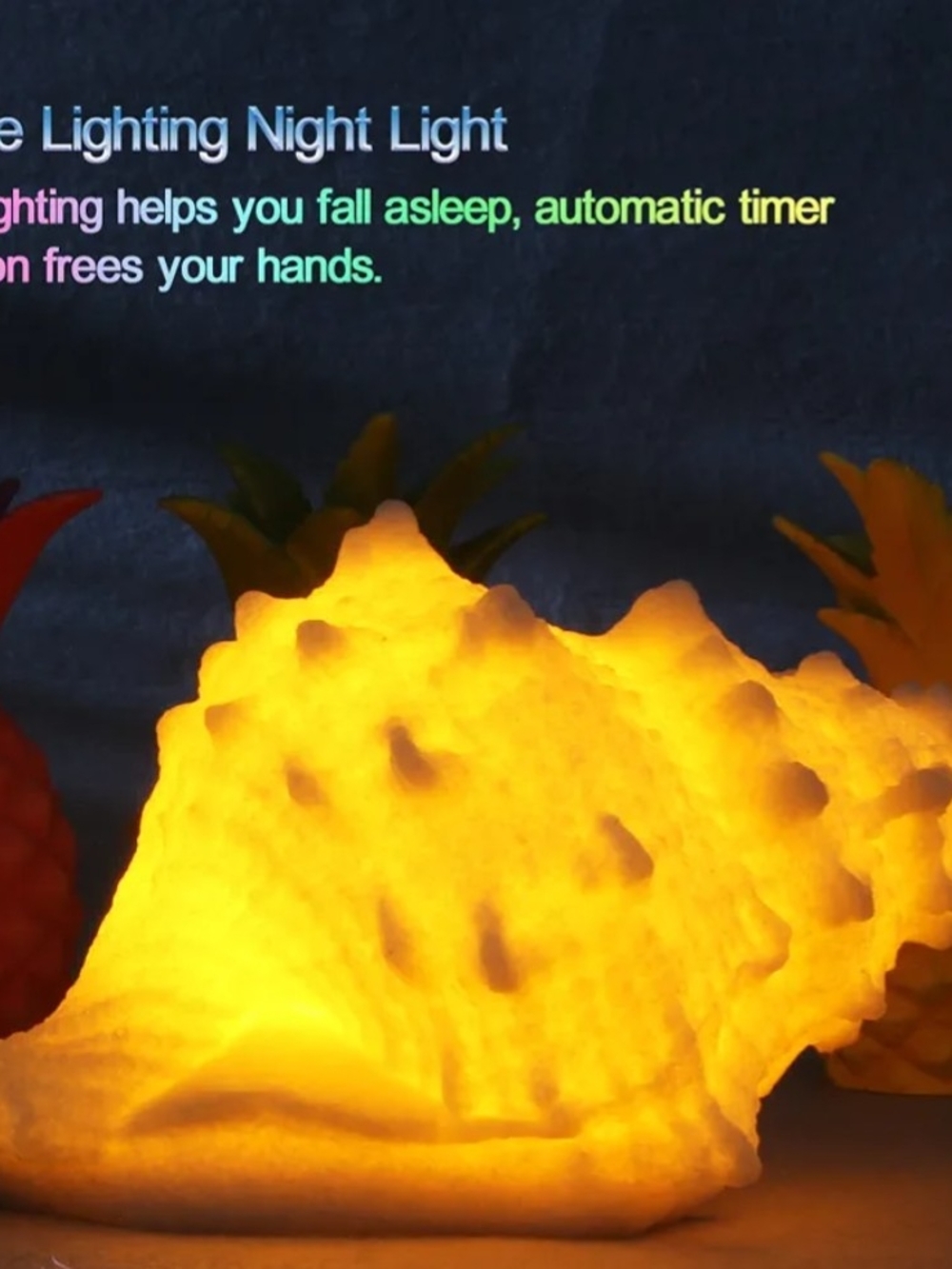 Conch shell Table Top Decor Night Light - Warm Yellow Glow